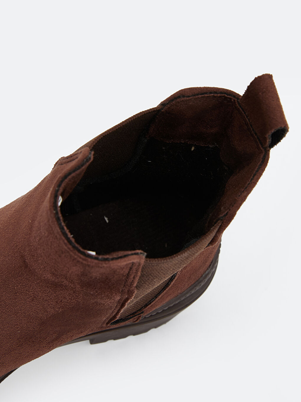 Kahverengi Süet Görünümlü Yanları Lastikli Kadın Bot-6