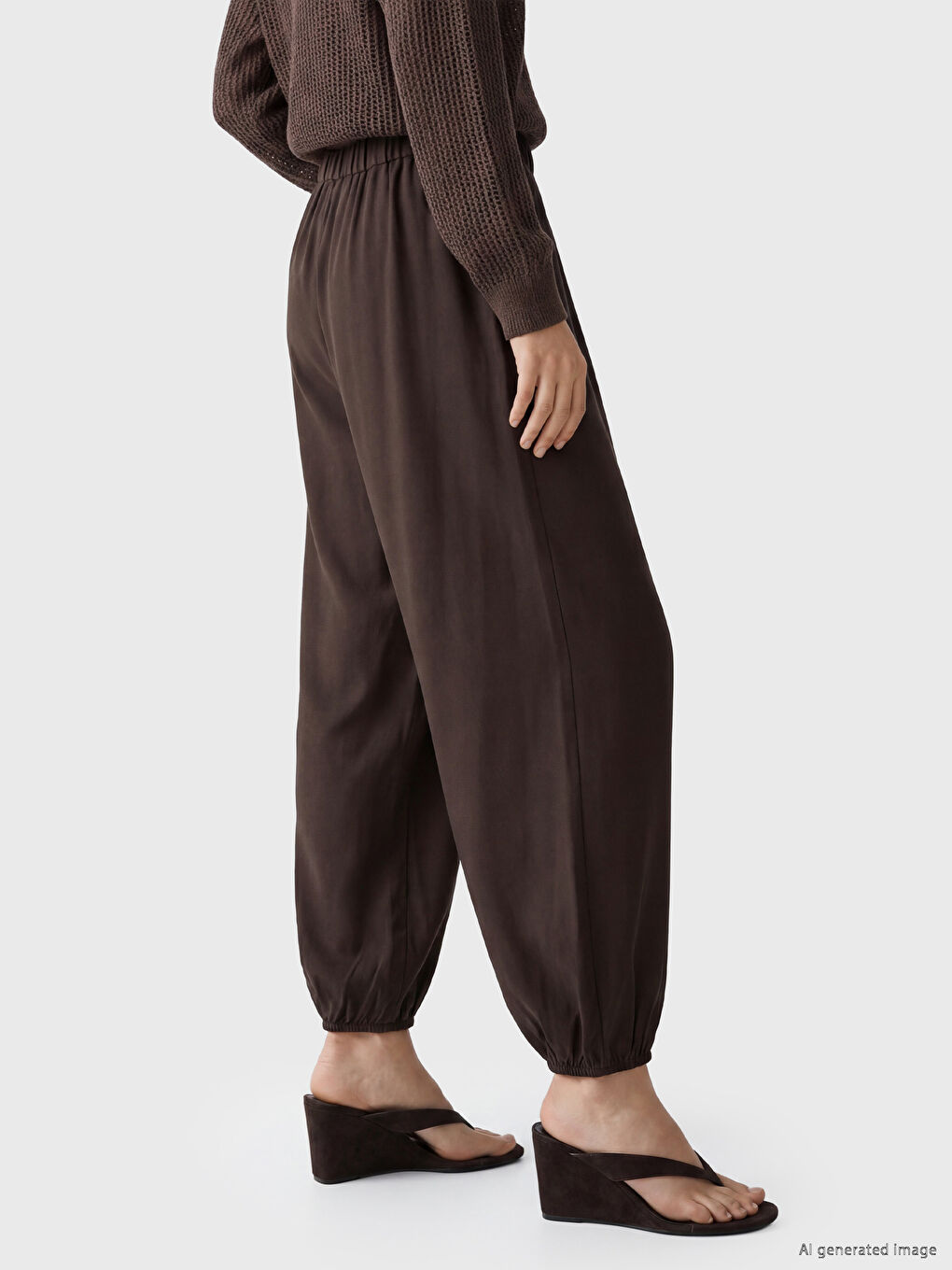 Elastic Waist Women's Jogger Trousers-1