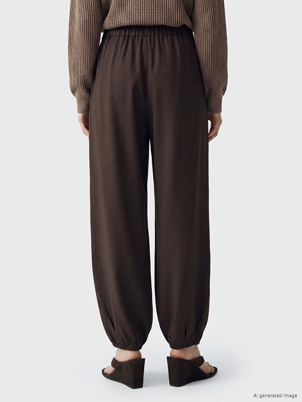 Elastic Waist Women's Jogger Trousers-3