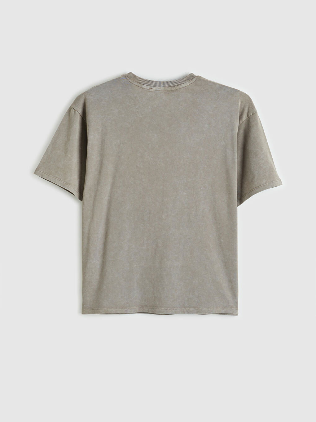 Haki Kaplan Baskılı Oversize Kadın Tişört-1