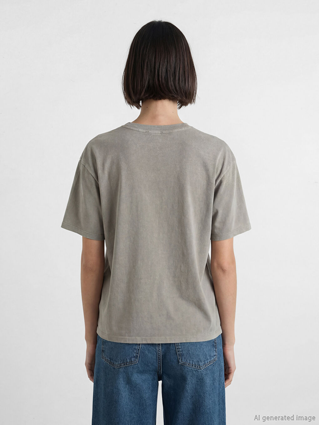 жолбарыс принтті оверсайз әйелдер футболкасы-3