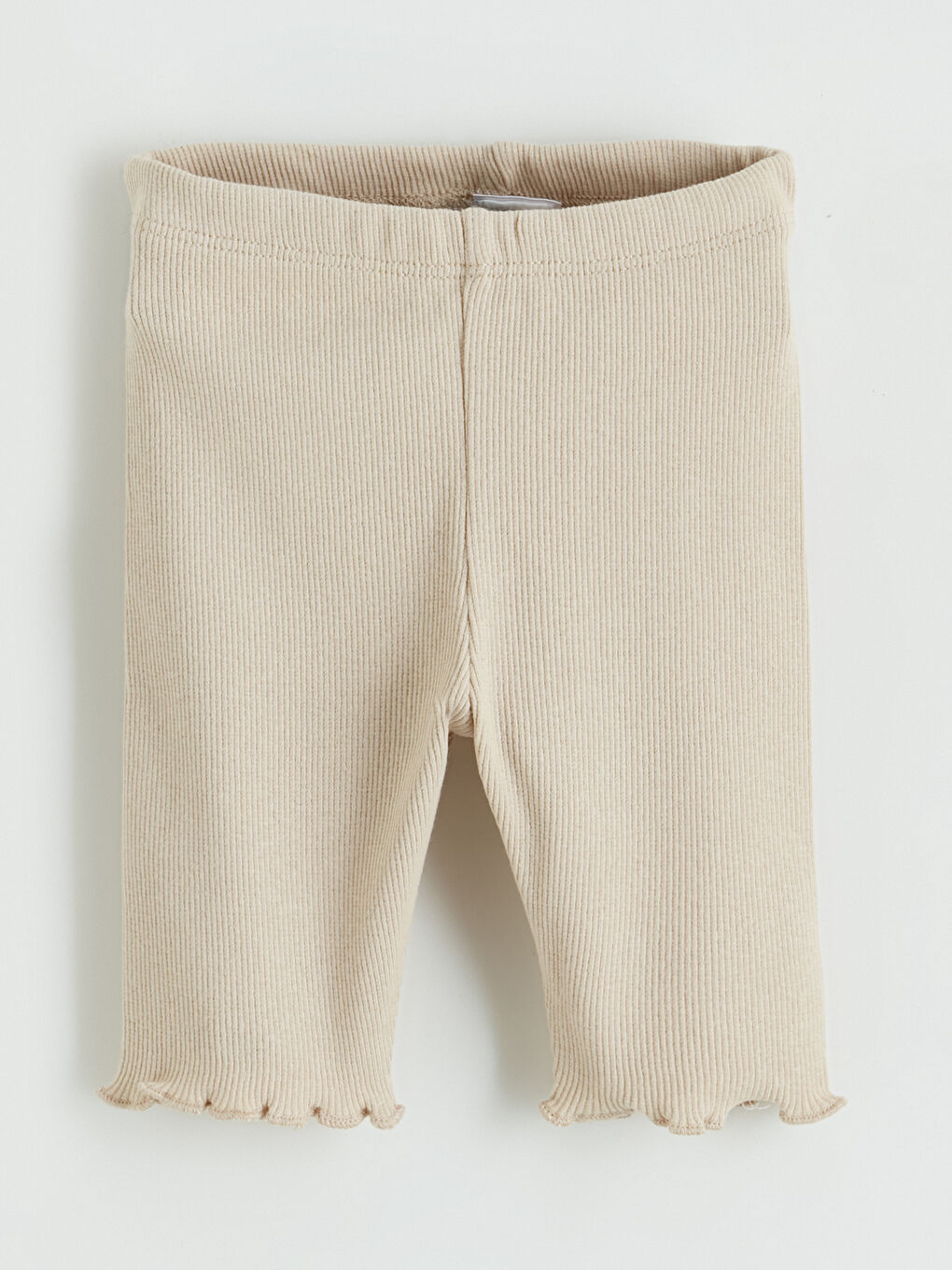 Ekru Slim Fit Kız Bebek Şort Takım 2'li-4