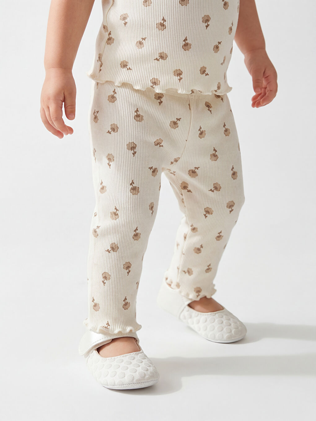 Ribbed Baby Girls' Short Leggings 2 Pack-1