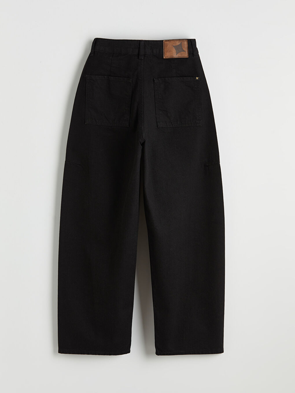 Siyah Balloon Fit Kadın Jean Pantolon-1