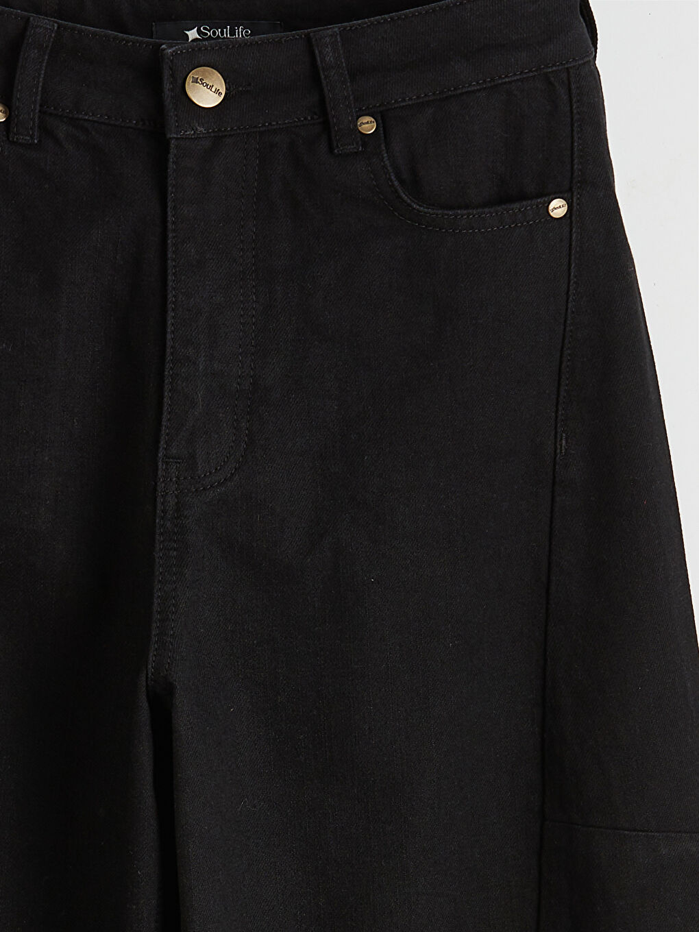 Siyah Balloon Fit Kadın Jean Pantolon-2