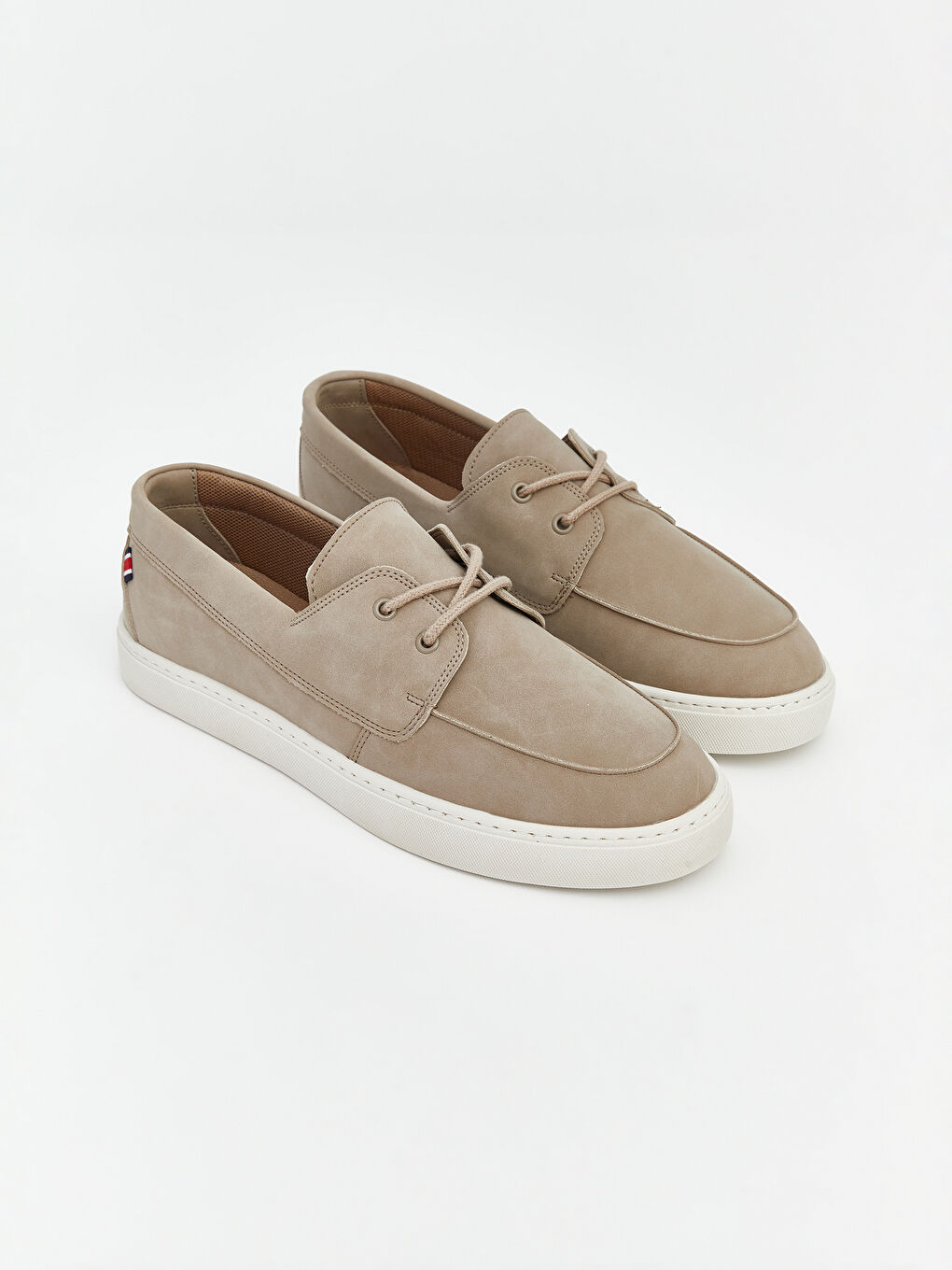 Bej Bağcıklı Düz Tabanlı Erkek Klasik Ayakkabı-1