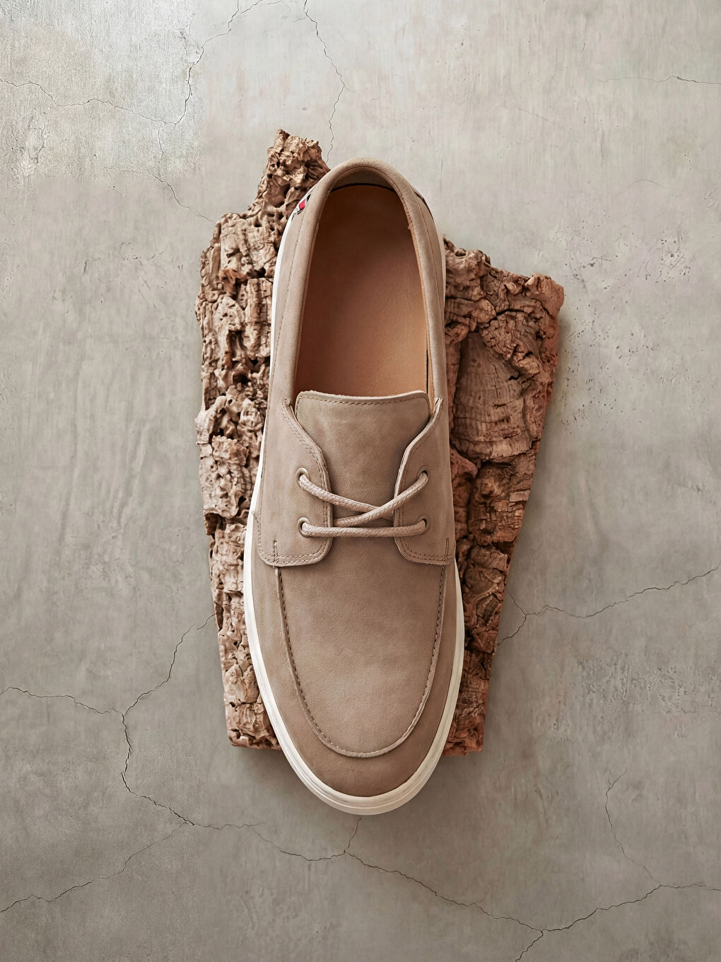 Bej Bağcıklı Düz Tabanlı Erkek Klasik Ayakkabı