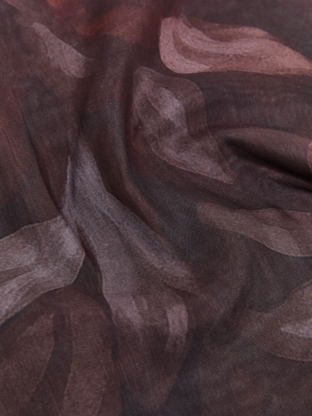 Mürdüm Desenli Kadın Şal-2