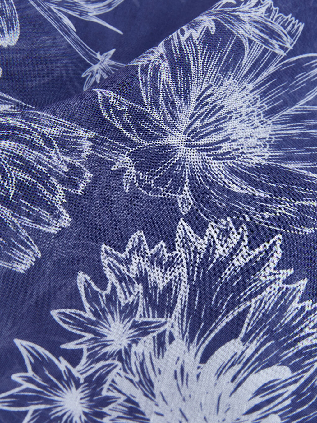 Lacivert Desenli Kadın Şal-2