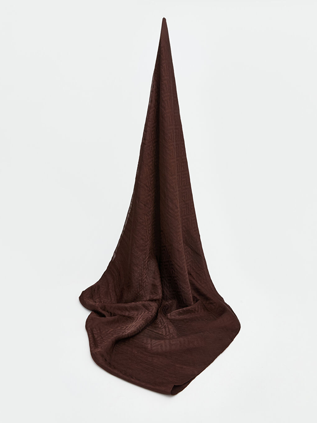 Kahverengi Desenli Kadın Şal