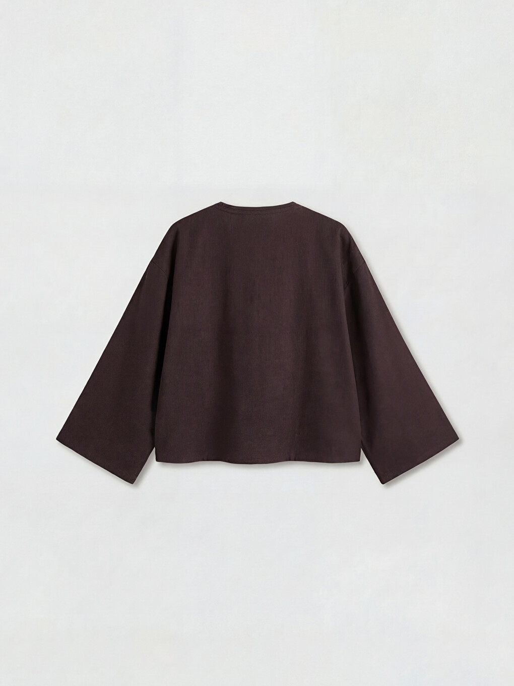 Tie-up Linen Blend Oversize Women's Kimono-5
