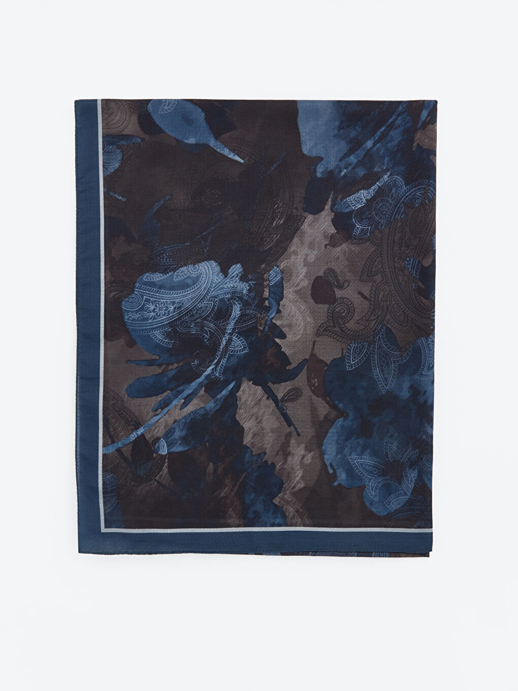 Kahverengi Desenli Kadın Şal-1