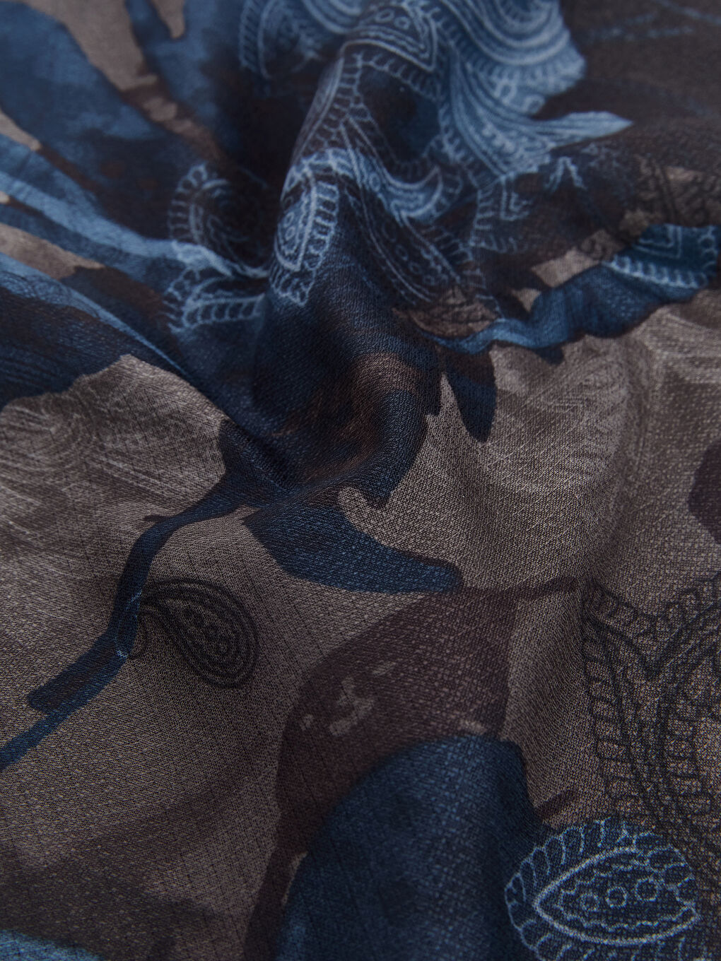 Kahverengi Desenli Kadın Şal-2