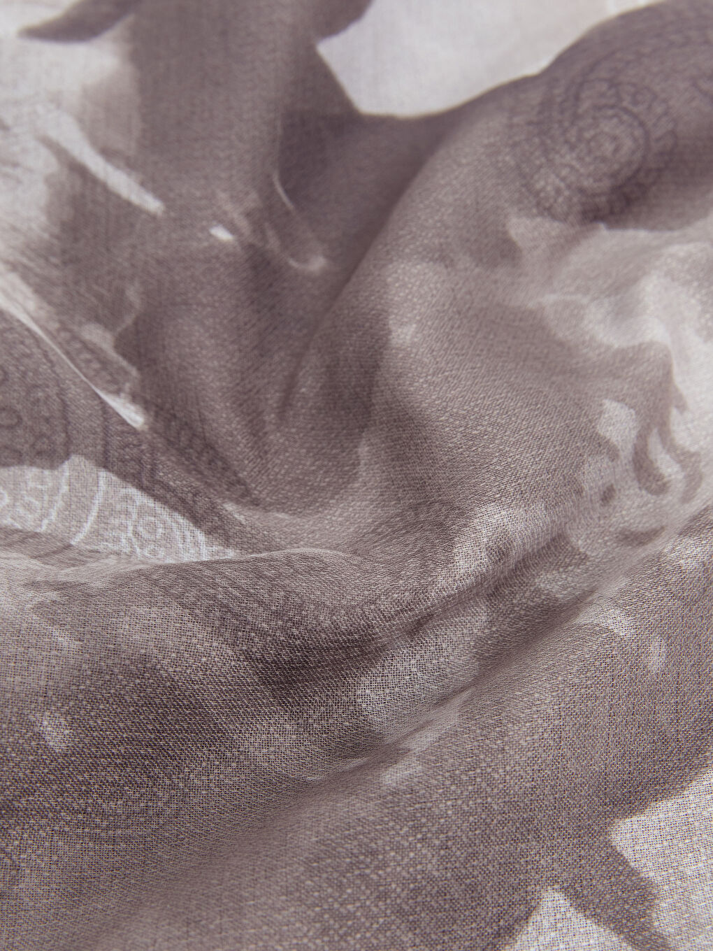 Bej Desenli Kadın Şal-2