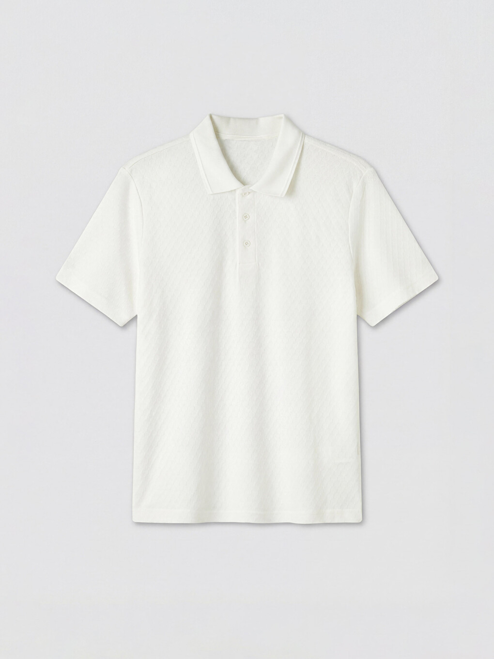 Polo Collar Patterned Men's T-Shirt-3