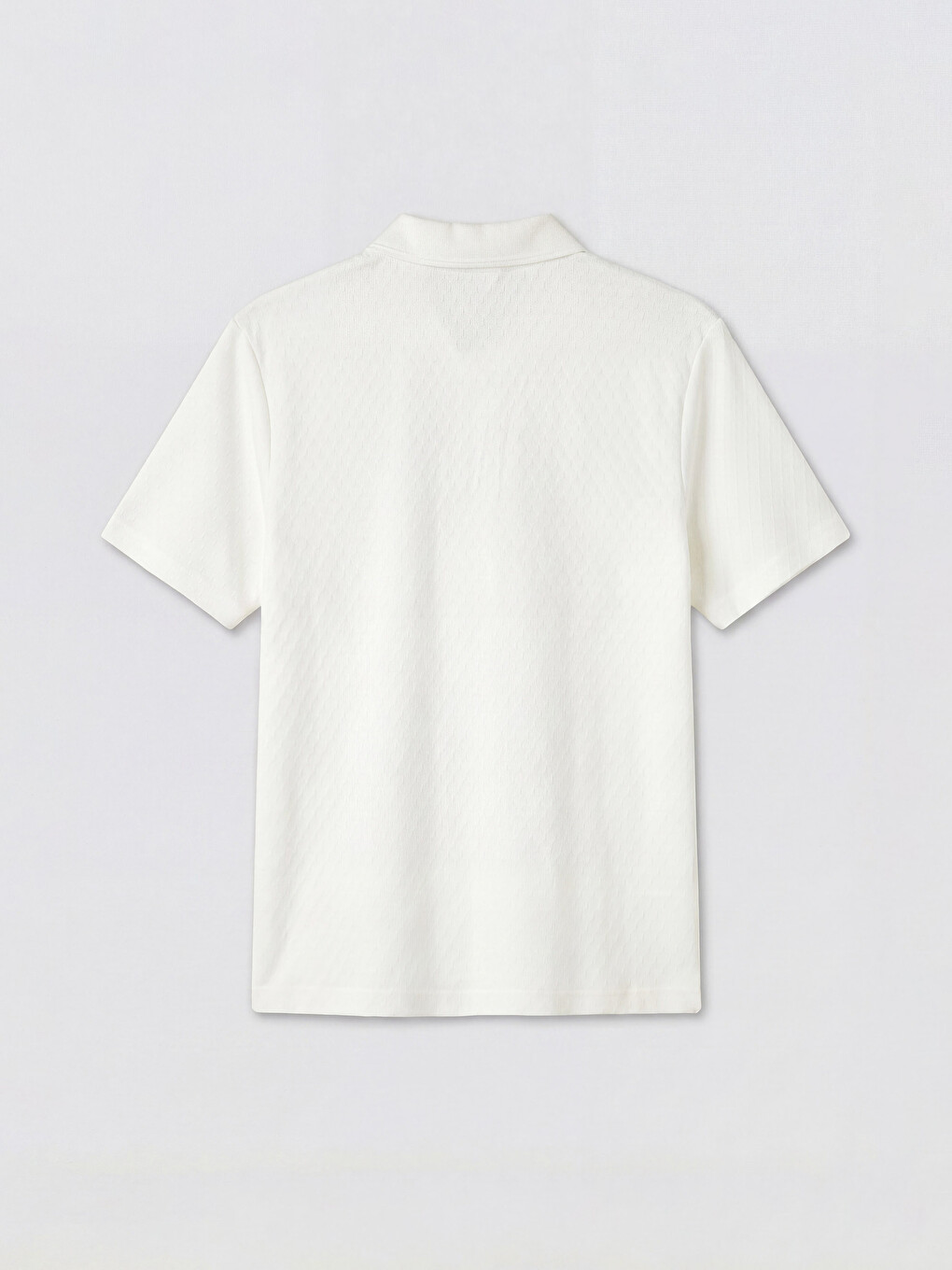 Polo Collar Patterned Men's T-Shirt-4