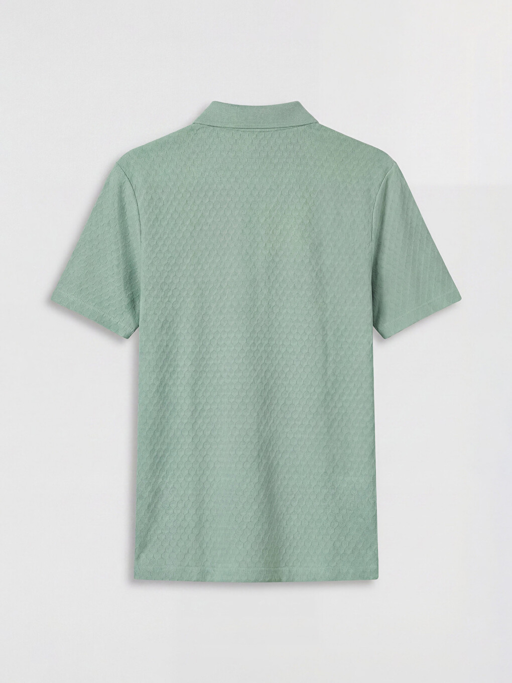 Polo Collar Patterned Men's T-Shirt-4