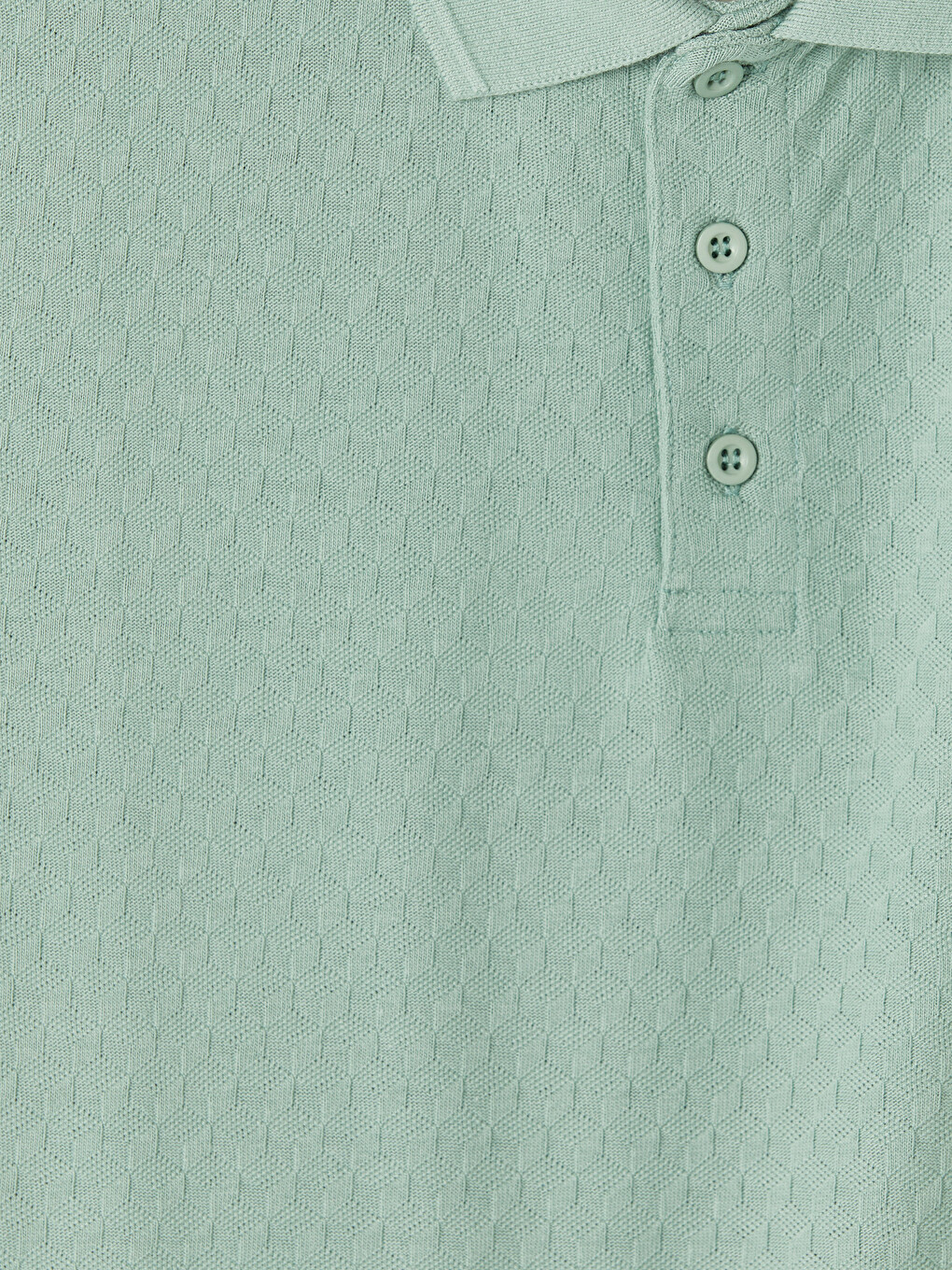 Polo Collar Patterned Men's T-Shirt-5