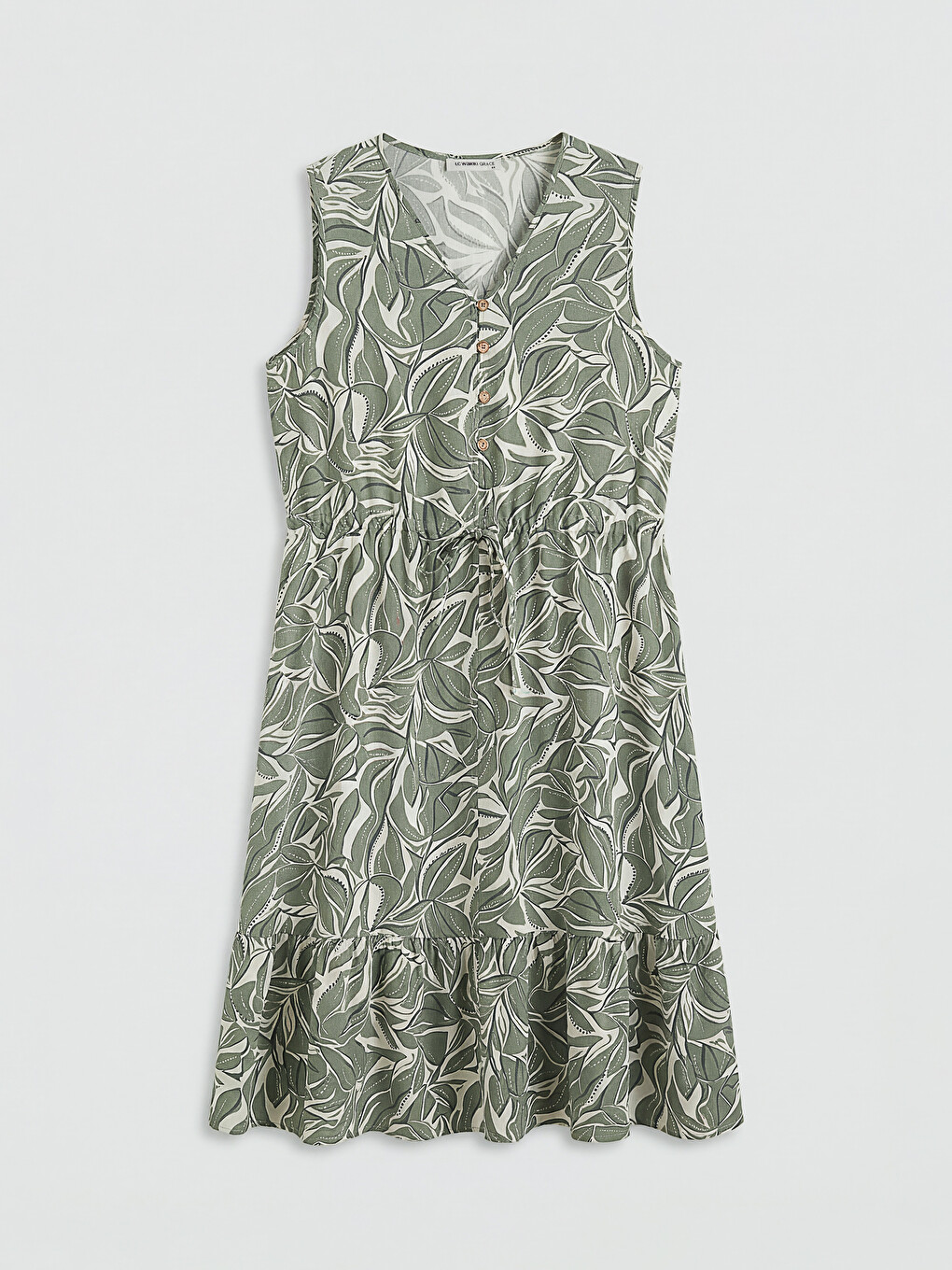 Woman Green Dress-3