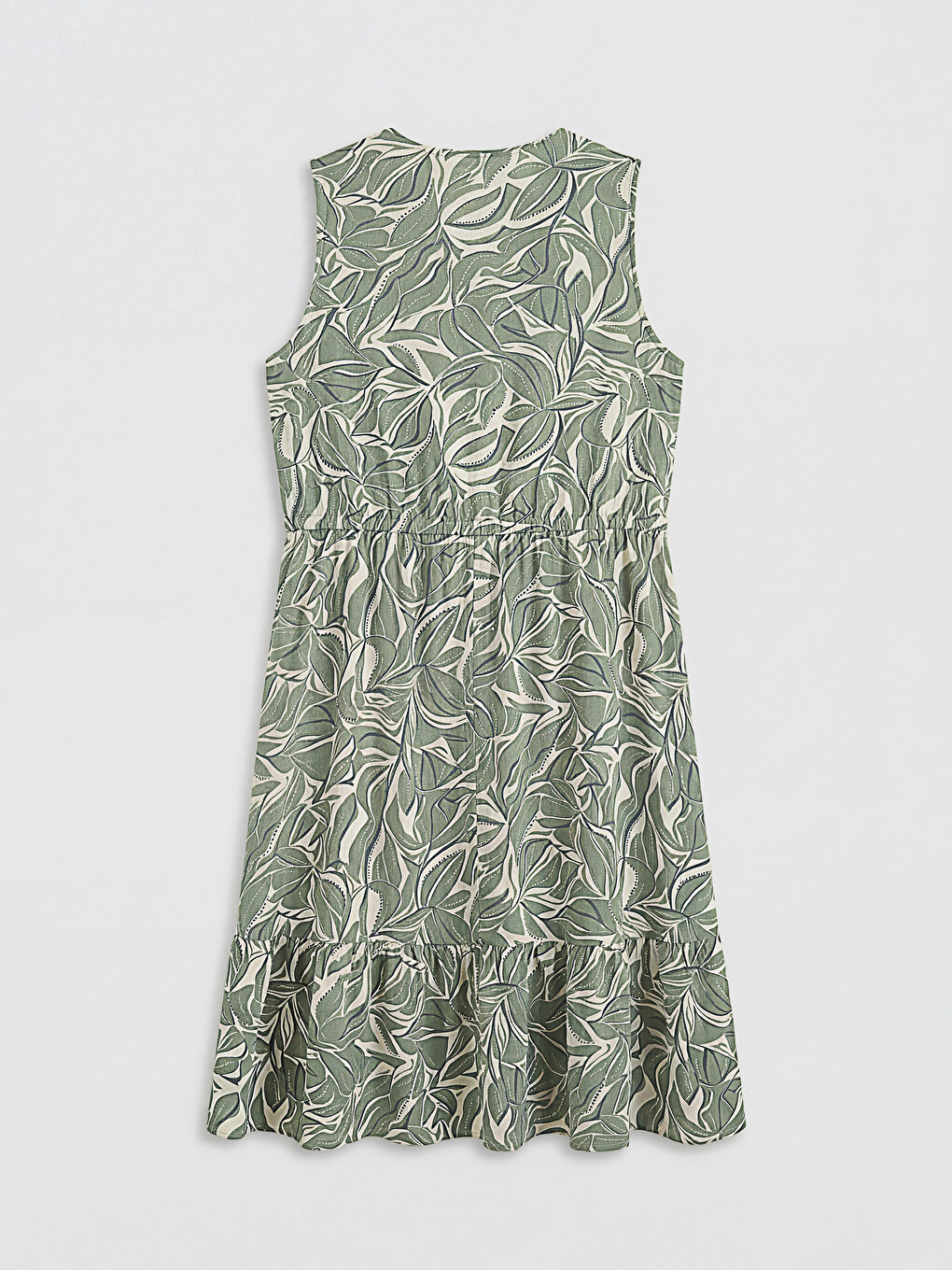 Woman Green Dress-4