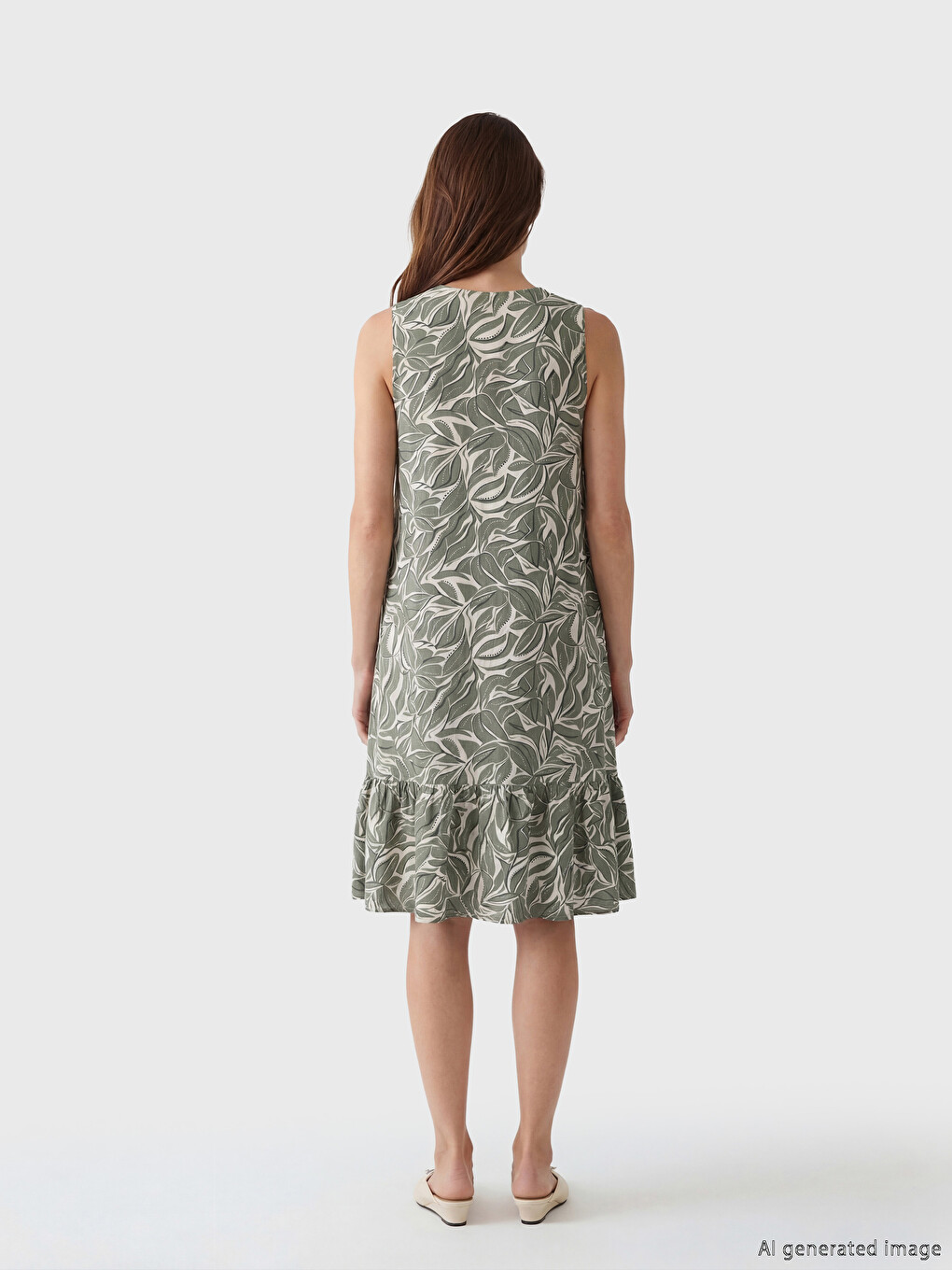 Woman Green Dress-2