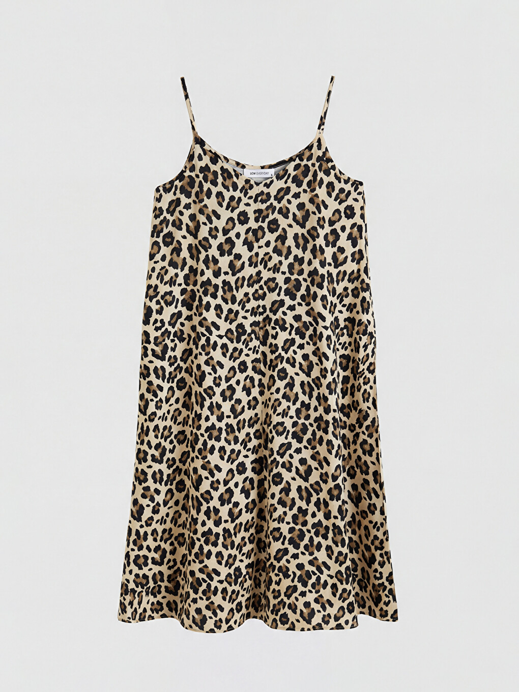 Leopard Print Strappy A Form Dress-4