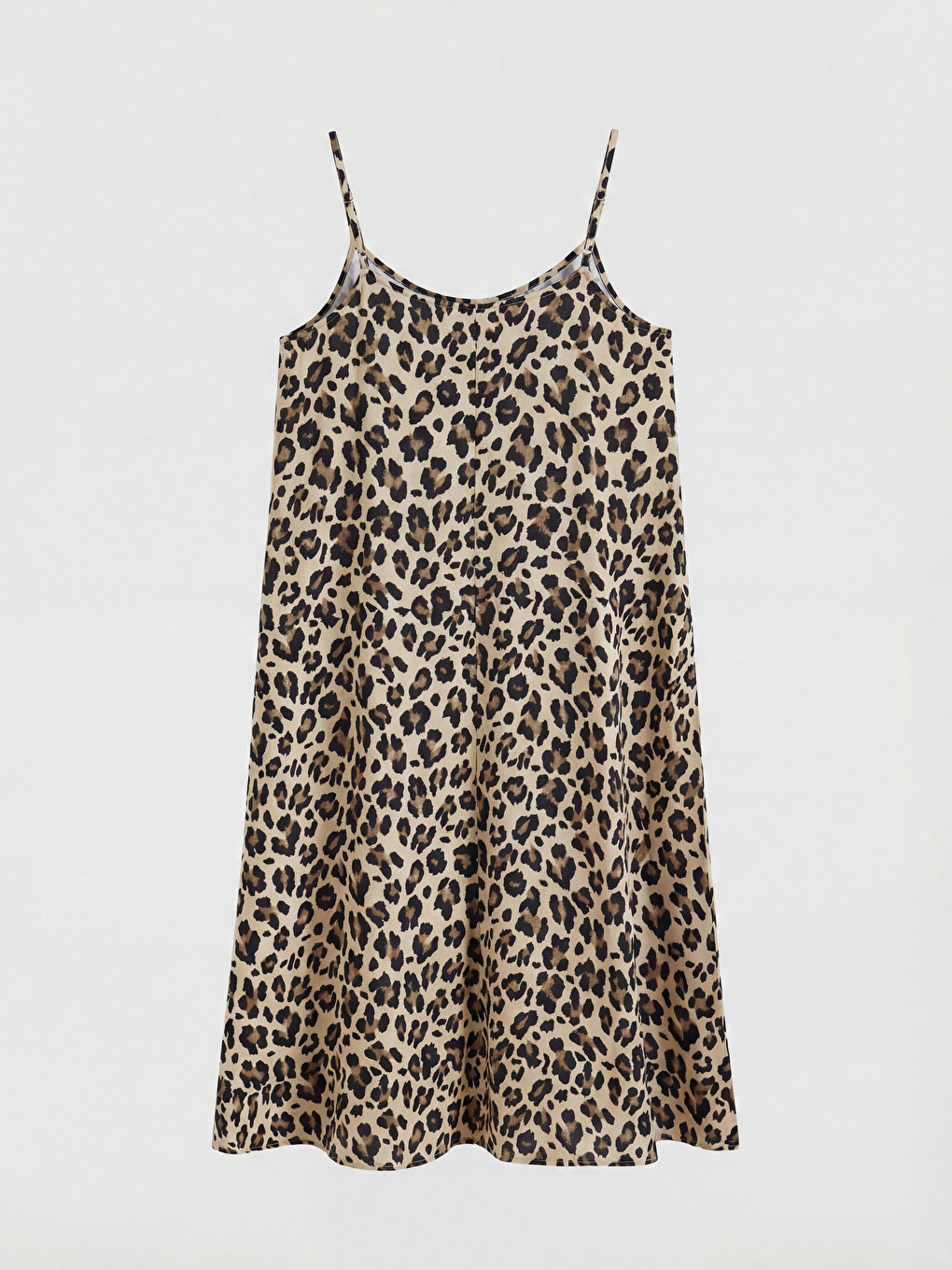 Leopard Print Strappy A Form Dress-5