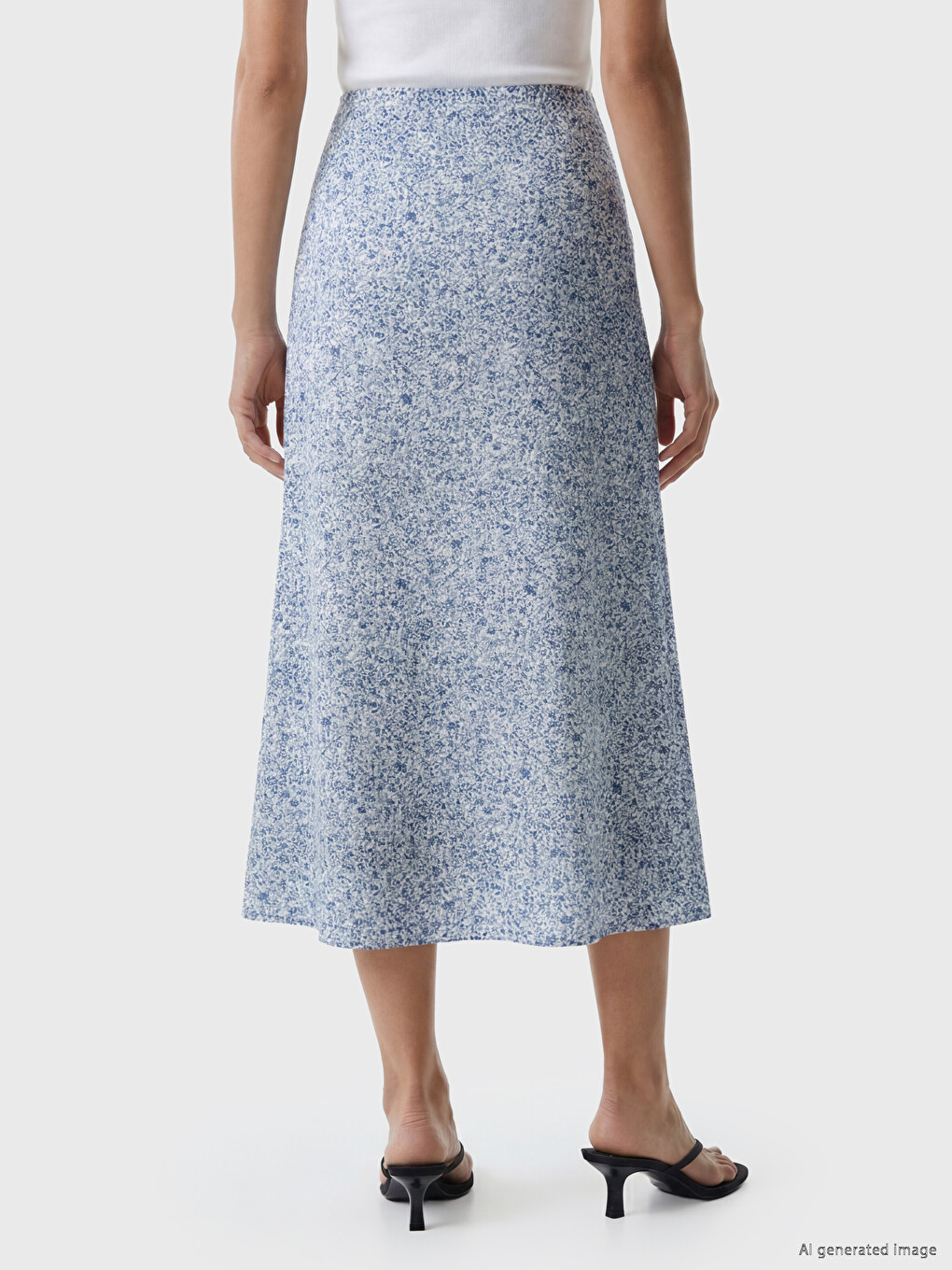 Woman Blue Skirt-3