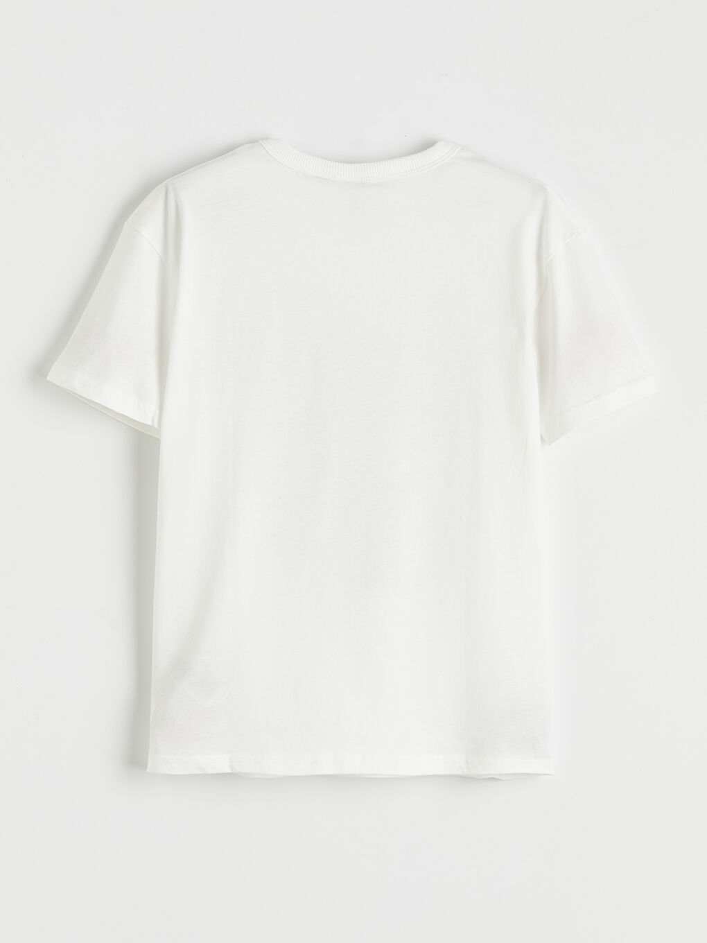 Ekru Bisiklet Yaka Stranger Things Baskılı Erkek Çocuk Tişört-1