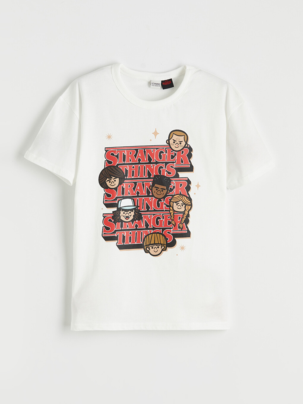 Tricou băieți cu guler rotund și imprimeu Stranger Things-2
