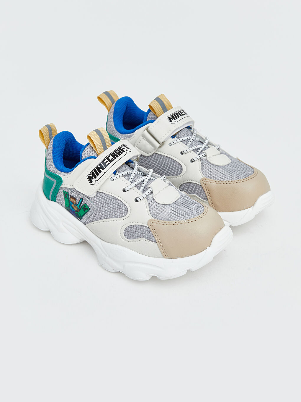 Bej Minecraft Baskılı Erkek Çocuk Spor Ayakkabı