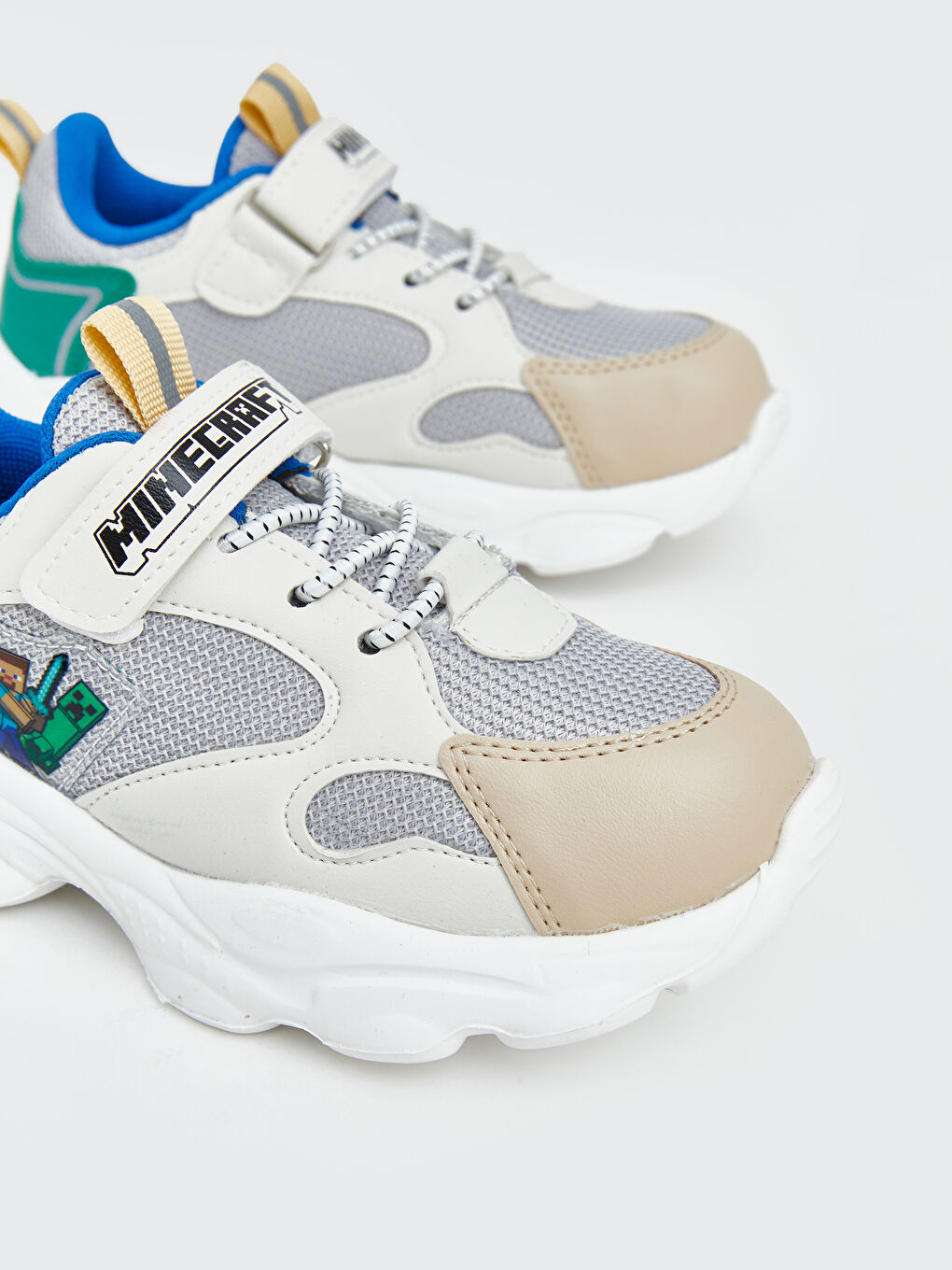 Bej Minecraft Baskılı Erkek Çocuk Spor Ayakkabı-2