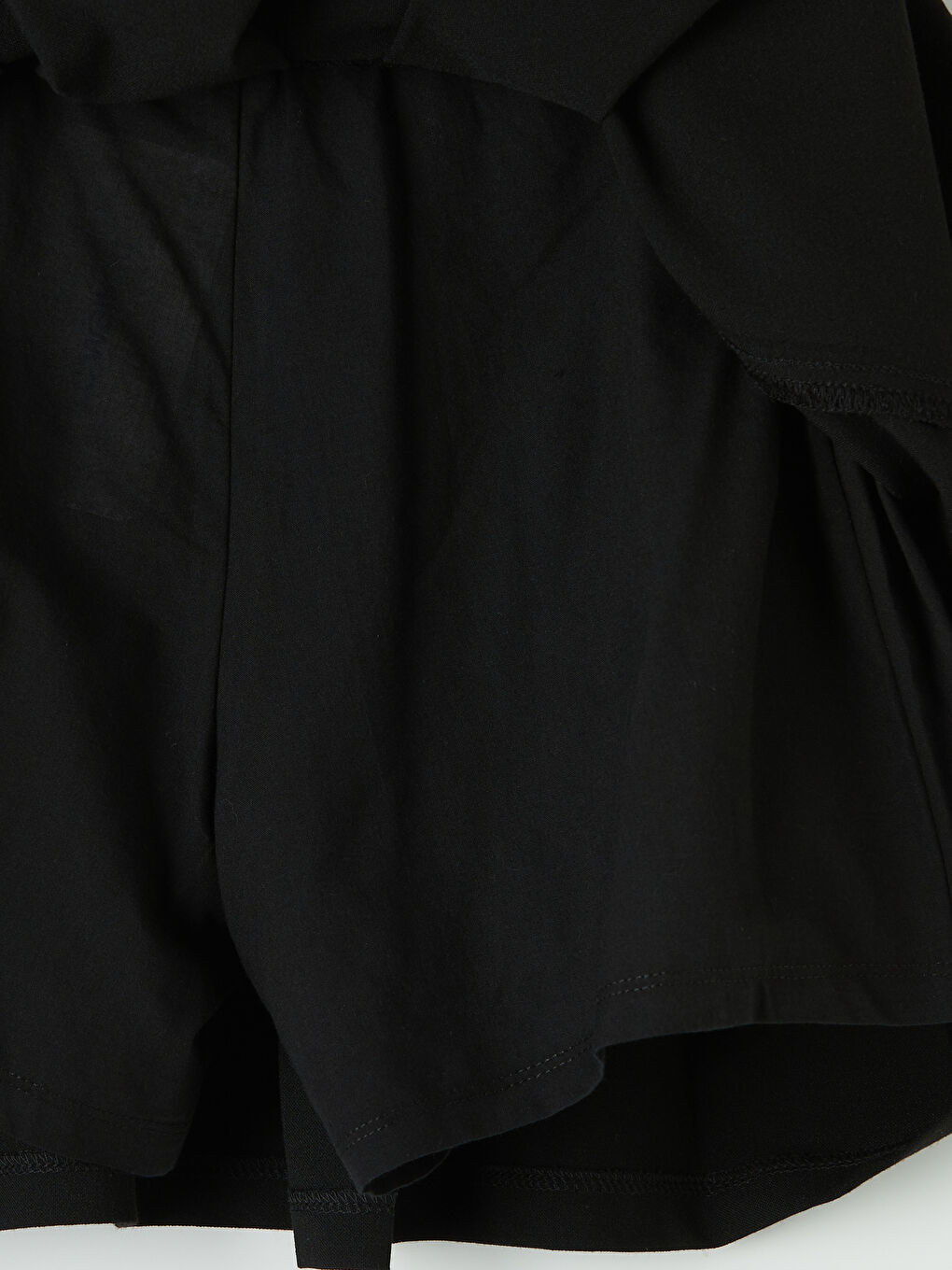 Siyah Kız Çocuk Pileli Şort Etek-3