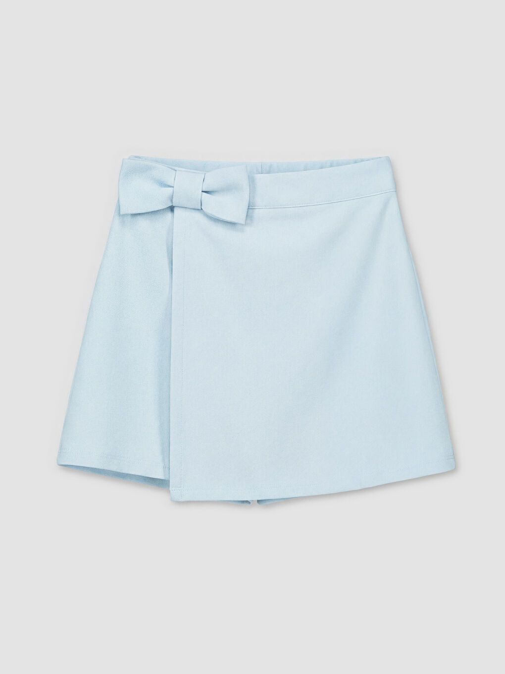 Lila Kız Çocuk Fiyonk Detaylı Şort Etek