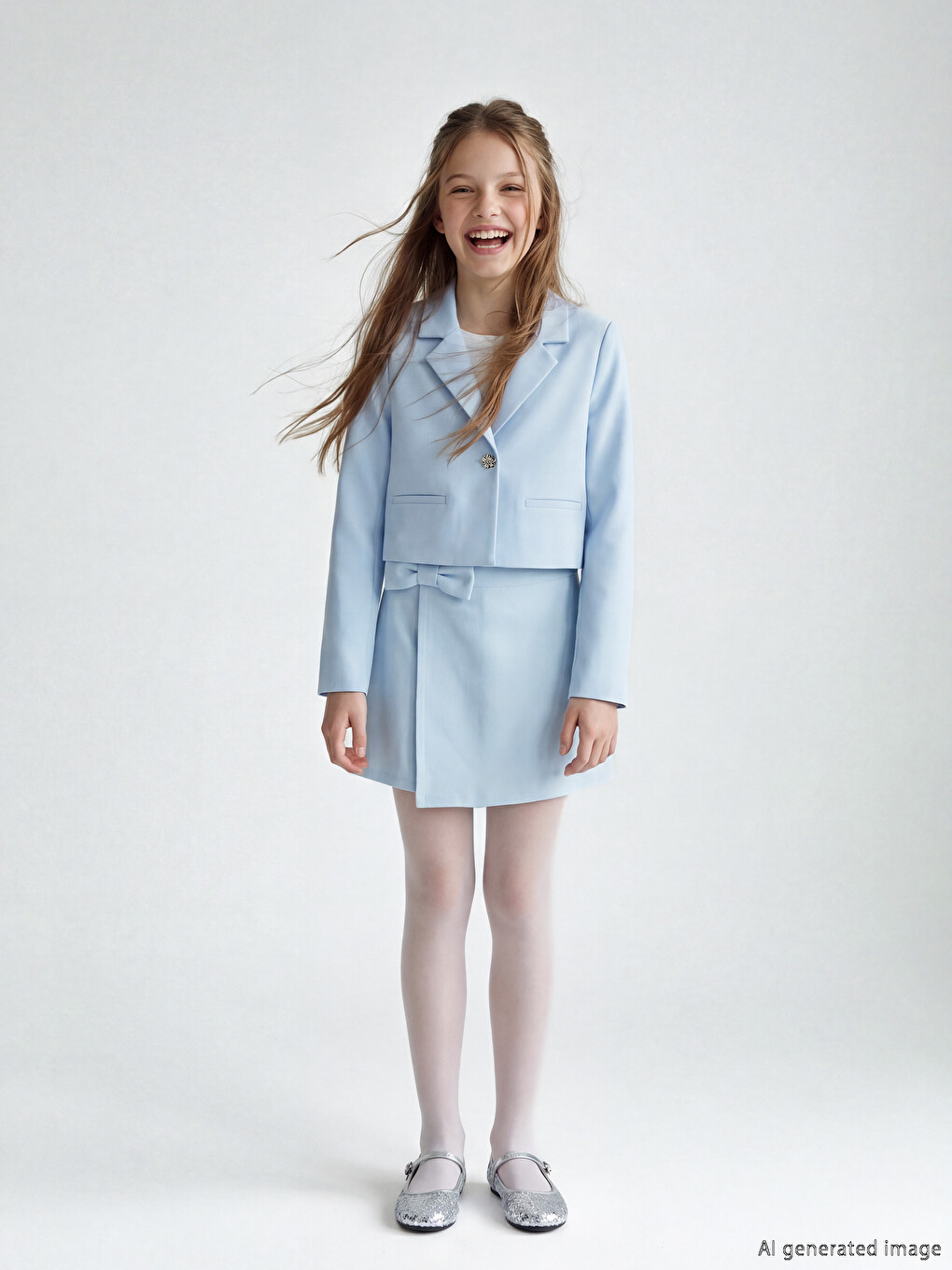 Girls' Bow Detailed Skort