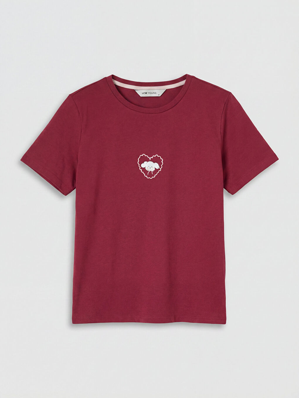 Ekru Bisiklet Yaka Baskılı Kadın Şortlu Pijama Takımı-1