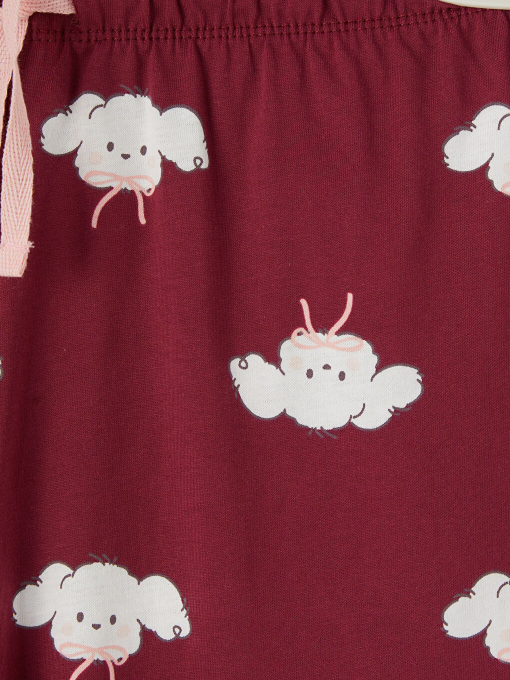 Ekru Desenli Kadın Pijama Altı 2'li-3