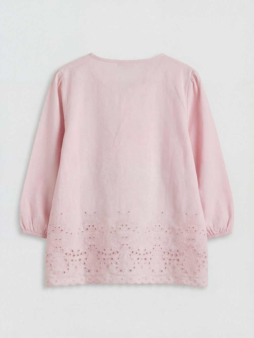 Pembe Fisto Detaylı Kız Çocuk Gömlek-1