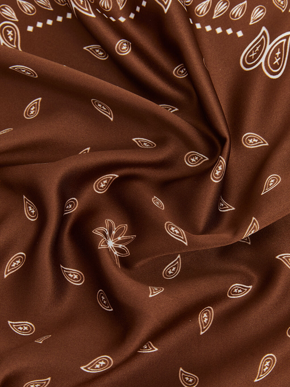 Kahverengi Desenli Kadın Fular 2'li-6