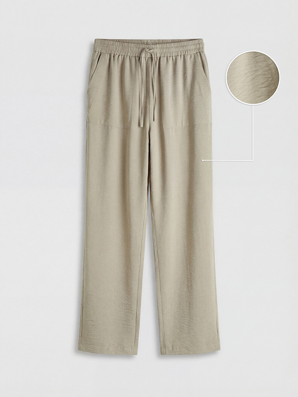 Elastični Struk Opušteni Kroj Ženske Pantalone-4