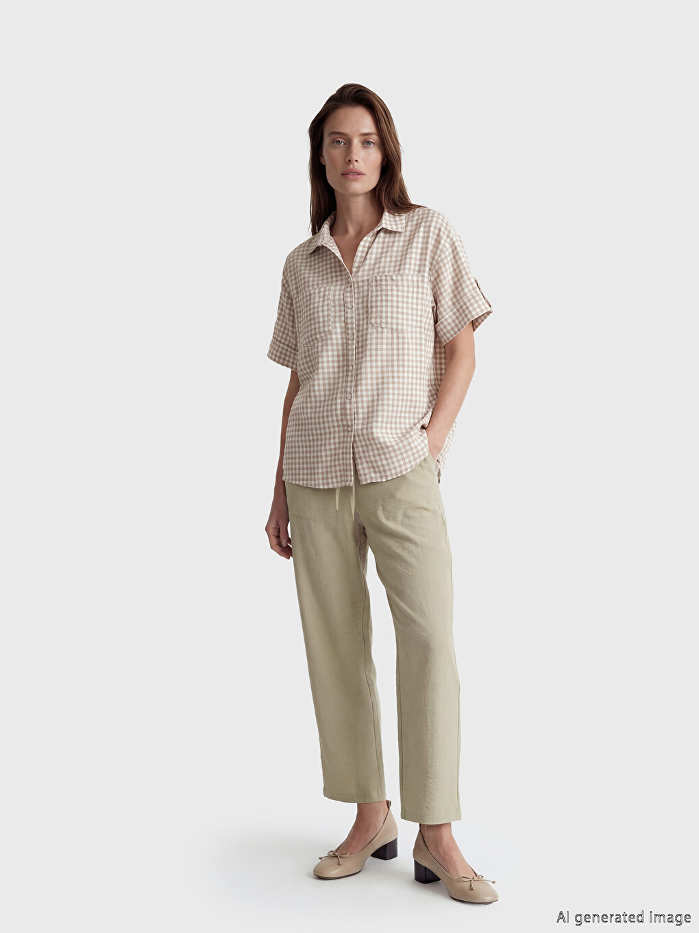 Elastični Struk Opušteni Kroj Ženske Pantalone