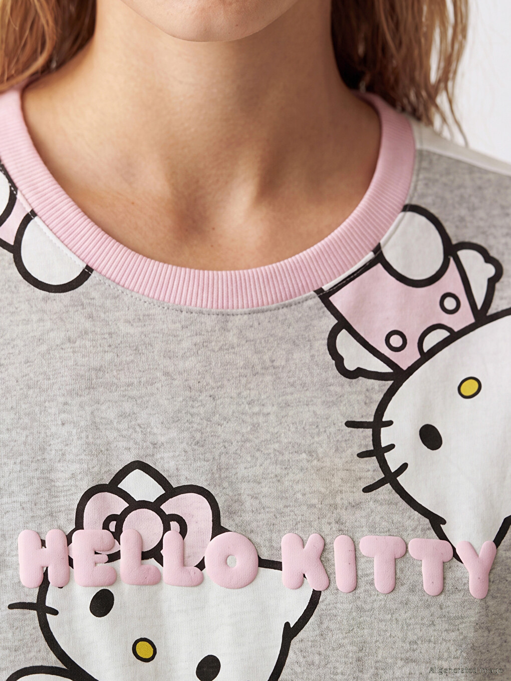 Hello Kitty Štampana Spavaćica Od 100% Pamuka Za Žene-2