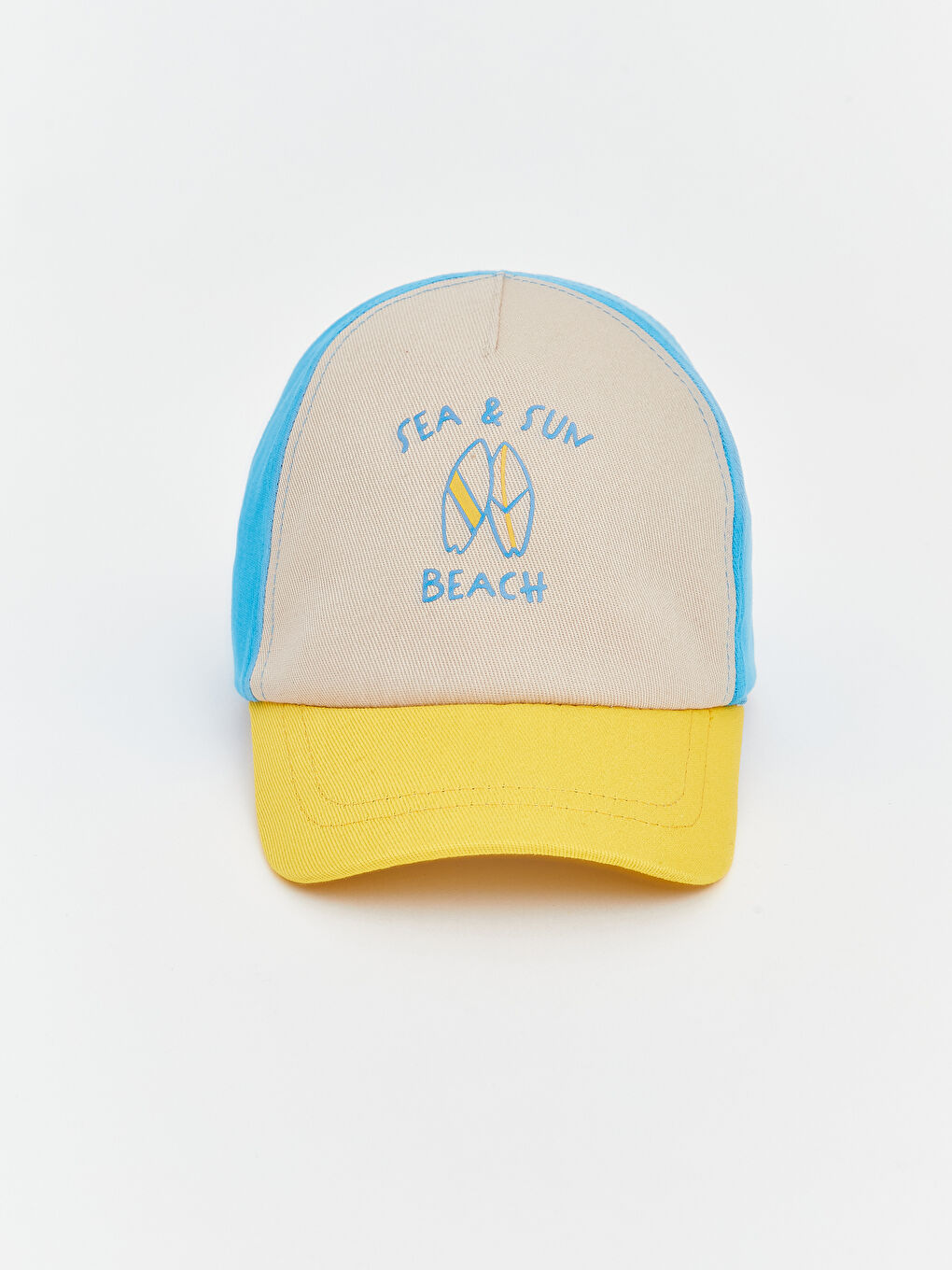 Bej Baskılı Erkek Çocuk Kep Şapka