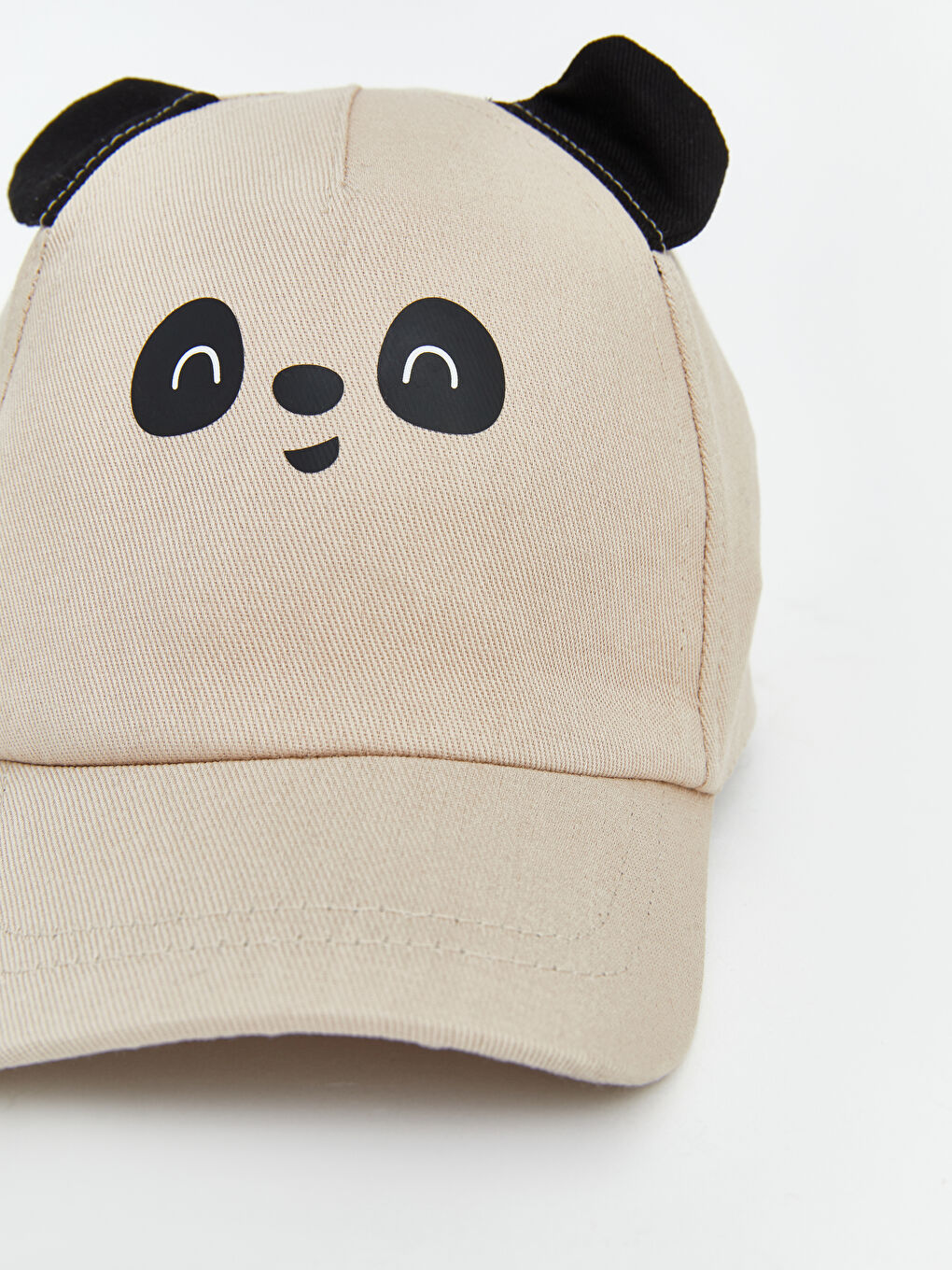 Bej Hayvan Figürlü Erkek Bebek Kep Şapka-1