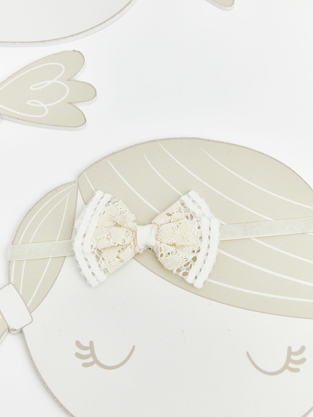 ربطة شعر بيج فاتح / ايكرو طفلة-1