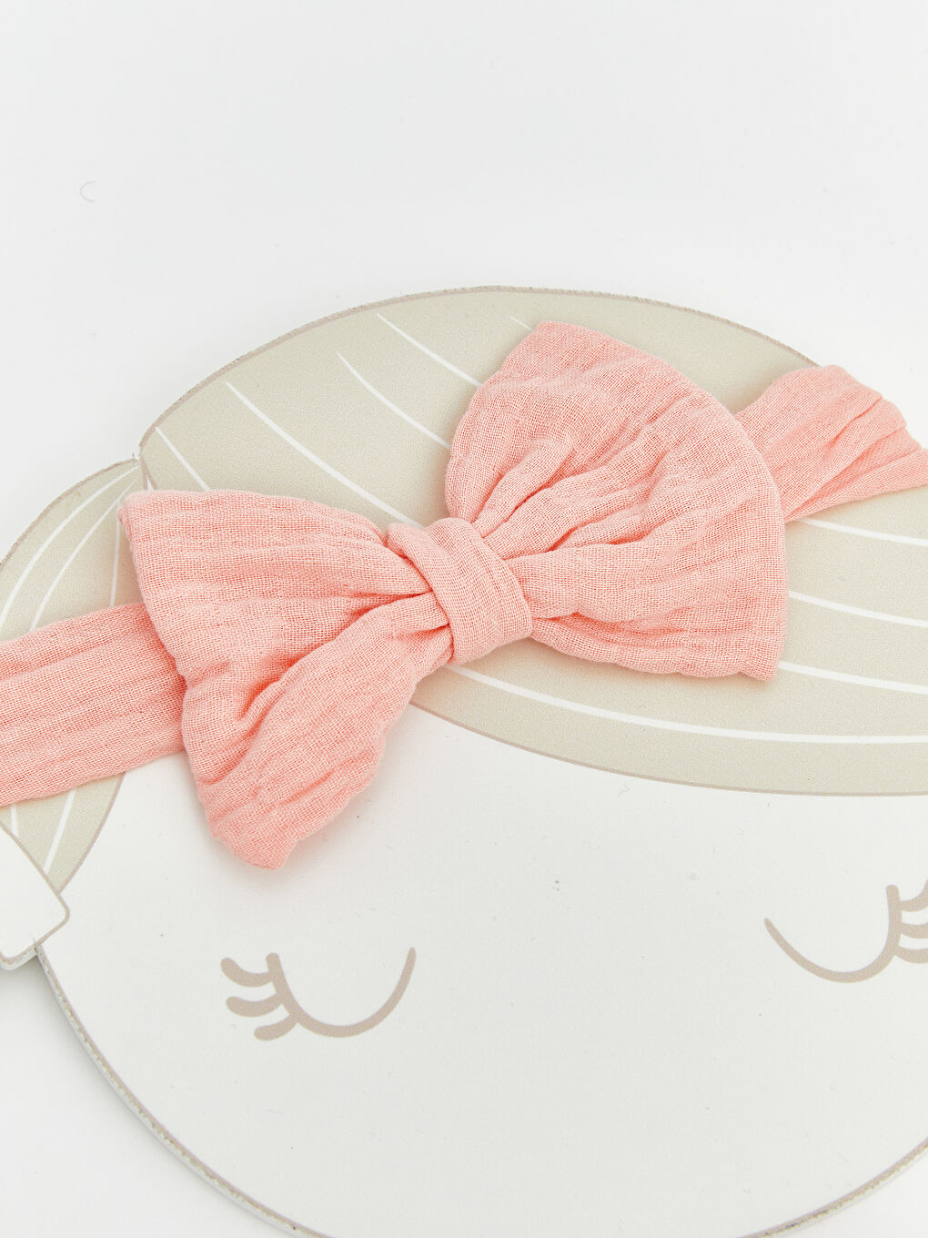 Pembe Fiyonk Figürlü Kız Bebek Saç Bandı 2'li-2