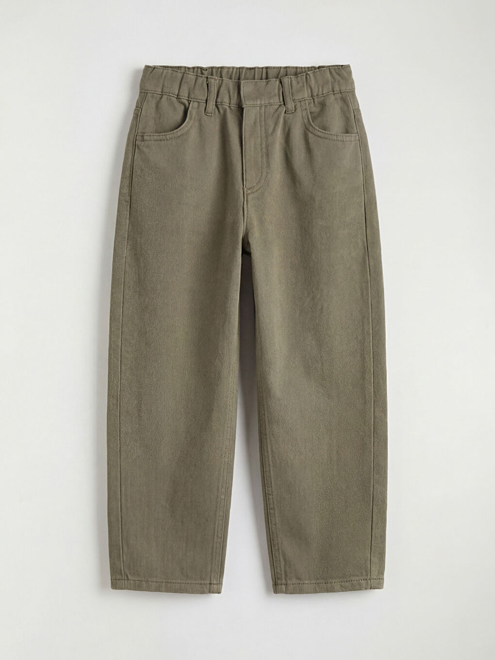 Haki Loose Fit Erkek Çocuk Gabardin Pantolon