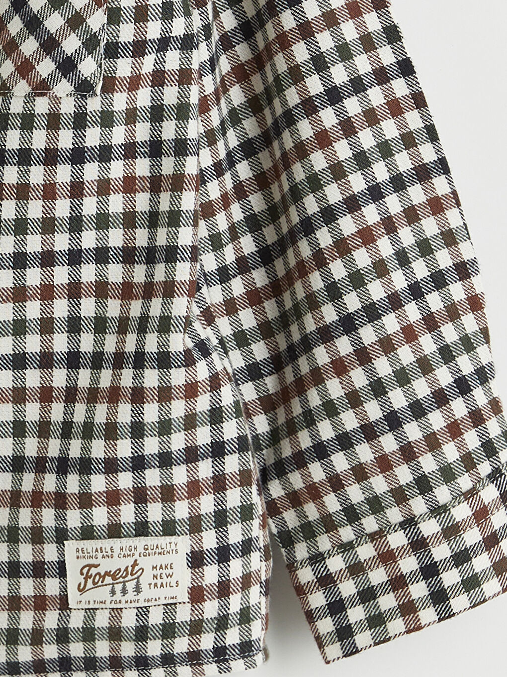 Ekru Ekose Erkek Çocuk Gömlek-2