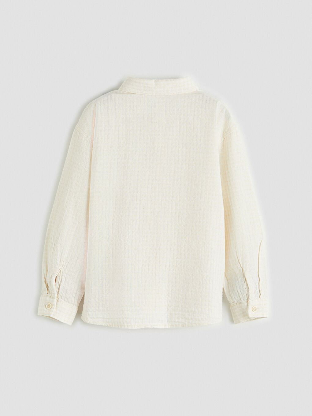 Bej Uzun Kollu Erkek Çocuk Gömlek-1