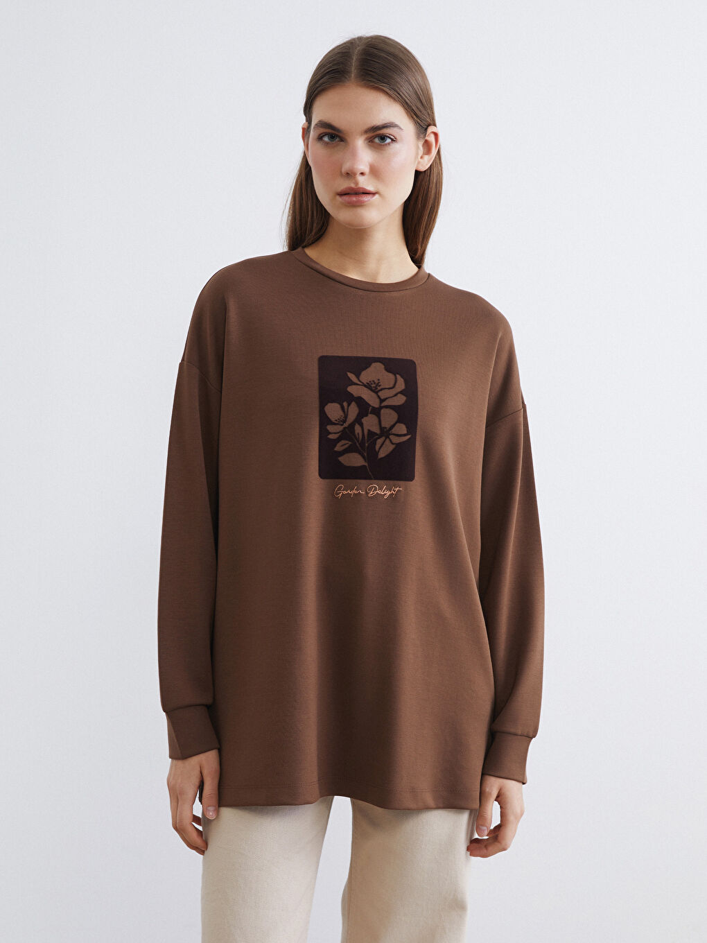Tunique en Sweatshirt BRUN Femme
